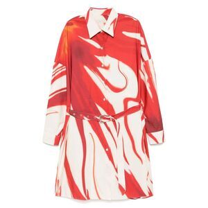 Dries Van Noten Women Dindi Belted Shirt Dress